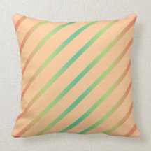 Diagonal Stripes Throw Pillow