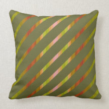 Diagonal Stripes Throw Pillow