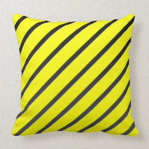 Diagonal Stripes Throw Pillow