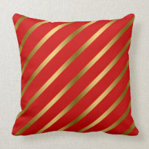 Diagonal Stripes Throw Pillow