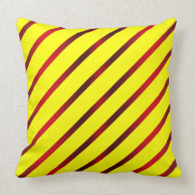 Diagonal Stripes Throw Pillow