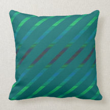 Diagonal Stripes Throw Pillow