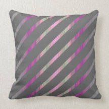 Diagonal Stripes Throw Pillow
