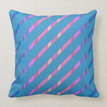 Diagonal Stripes Throw Pillow