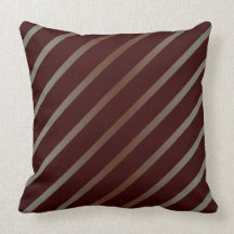 Diagonal Stripes Throw Pillow