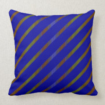 Diagonal Stripes Throw Pillow