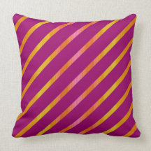 Diagonal Stripes Throw Pillow