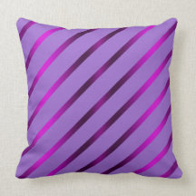 Diagonal Stripes Throw Pillow
