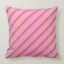 Diagonal Stripes Throw Pillow