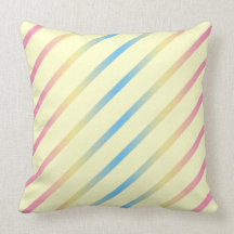 Diagonal Stripes Throw Pillow
