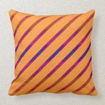 Diagonal Stripes Throw Pillow