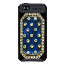 Diamond and Blue Sapphire art iPhone 5 Case