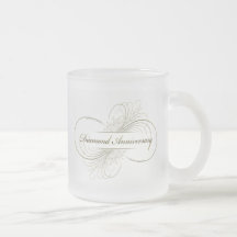 Diamond anniversary coffee mug