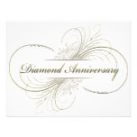 Diamond anniversary personalized invitation