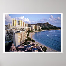Diamond Head - Waikiki Beach, Oahu Poster
