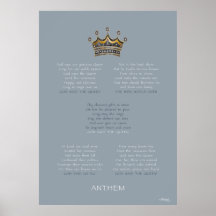 Diamond Jubilee Anthem Grey Poster