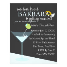 Diamond Martini Invitation