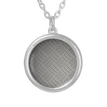 Diamond Plate Faux Pattern Necklaces