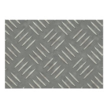 Diamond Plate Stainless Steel Textured Invitation