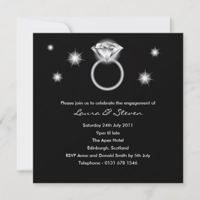 Engagement Party Invitations on Diamond Ring Engagement Party Invitation   Zazzle Com Au