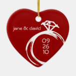Diamond Ring Keepsake Wedding Ornament