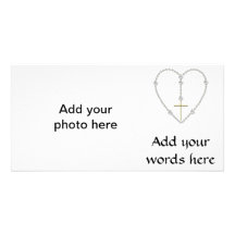Diamond Rosary - Hail Mary Full of Grace Photo Card Template