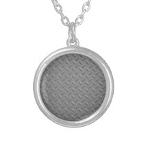 Diamond steel necklace