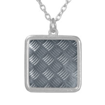 Diamond steel personalized necklace