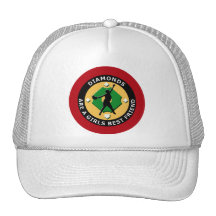 DIAMONDS ARE A GIRLS BEST FRIEND - WOMENS SOFTBALL TRUCKER HAT
