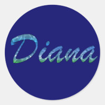 DIANA Name Branded Personalised Gift Stickers