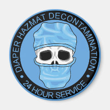 Diaper Hazmat Decontamination Refrigerator Magnets
