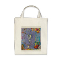 Dibble_Artworks_138_Blue_Heart_Healing, www.dib... Canvas Bag