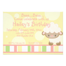 Diddles Farm Lamb Birthday Invitation 2