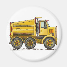Diesel Tandem Dump Truck Construction Magnets