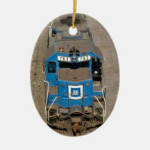 Diesel train USA Christmas Ornament