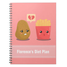 Diet Plan with Potato and Fries Notebook