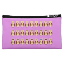 Different Owl Pink Bagettes Bag Cosmetics Bags