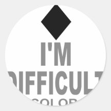 Difficult Ski Colorado Round Stickers