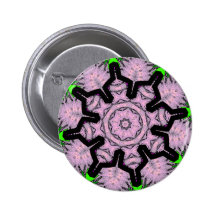 Digital Abstract Fractals Pinback Buttons