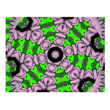 Digital Abstract Fractals Post Card