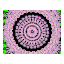 Digital Abstract Fractals Post Cards
