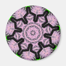 Digital Abstract Fractals Refrigerator Magnets