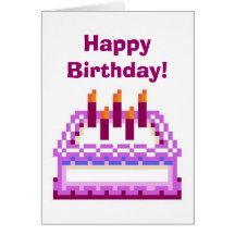 Digital Birthday Cake Greeting Cards