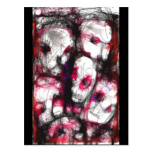 Digital Fingerpainting of zombies  jack larson... Post Card