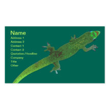 Digital Gecko on Green Business Card