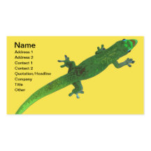Digital Gecko on Yellow Business Card