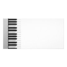 Digital piano keyboard custom photo card