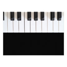 Digital piano keyboard personalized invitations