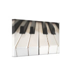 Digital piano keyboard stretched canvas print