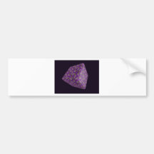 Digital Purple Cube Art Bumper Sticker